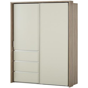 Schwebetürenschrank, 2-türig  Mitta ¦ beige ¦ Maße (cm): B: 175 H: 220 T: 67