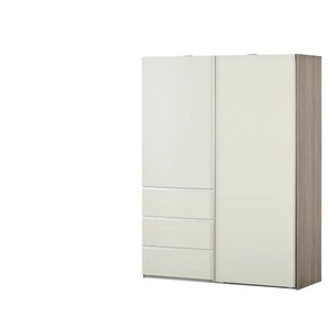 Schwebetürenschrank 2-türig Mitta - beige - Materialmix - 165 cm - 217 cm - cm 67,0 | Möbel Kraft