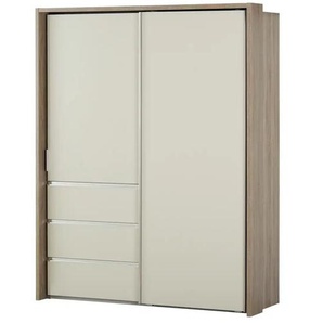 Schwebetürenschrank 2-türig Mitta - beige - Materialmix - 175 cm - 220 cm - cm 67,0 | Möbel Kraft