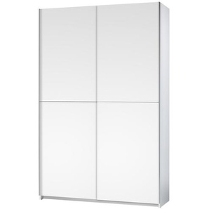 Schwebetürenschrank 2-türig - weiß - Materialmix - 125 cm - 195,5 cm - 38 cm | Möbel Kraft