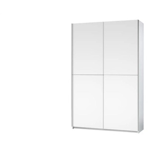 Schwebetürenschrank 2-türig - weiß - Materialmix - 125 cm - 195,5 cm - cm 38,0 | Möbel Kraft