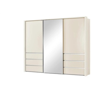 Schwebetürenschrank 3-türig - creme - Materialmix - 310 cm - 220 cm - cm 67,0 | Möbel Kraft