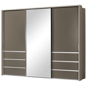 Schwebetürenschrank  3-türig  Mitta ¦ braun ¦ Maße (cm): B: 310 H: 220 T: 67.0