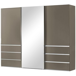 Schwebetürenschrank  3-türig  Mitta ¦ braun ¦ Maße (cm): B: 250 H: 236 T: 67.0