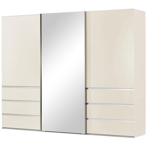 Schwebetürenschrank  3-türig  Mitta ¦ creme ¦ Maße (cm): B: 300 H: 236 T: 67.0