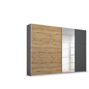 Schwebetürenschrank Acton - grau - Materialmix - 261 cm - 210 cm | Möbel Kraft