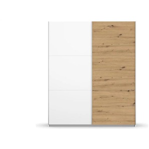 Schwebetürenschrank Acton - weiß - Materialmix - 175 cm - 59 cm | Möbel Kraft