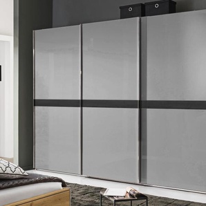 Schwebetürenschrank Ajana, grau/schwarz, 271 x 223 cm