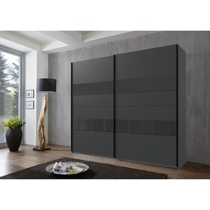 Schwebetürenschrank Altona II 225 x 208cm Grau/Hochglanz Grau/Graphit