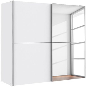 Schwebetürenschrank Blackrock 170 x 191 x 61cm Weiß/Matt Weiß
