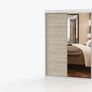 Schwebetürenschrank Bono | weiß | 160 cm | 195 cm |