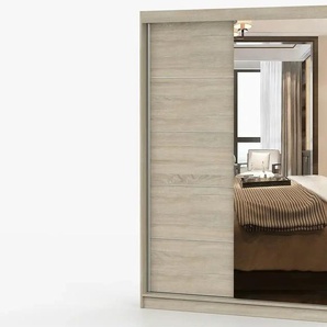 Schwebetürenschrank 2-türig  mit Einlegeböden Vista ¦ braun ¦ Maße (cm): B: 150 H: 200