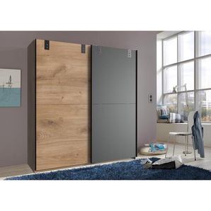 Schwebetürenschrank Cardiff 180cm Braun ohne Spiegeltür/-en