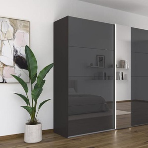 Schwebetürenschrank Formes, graphit/basalt, 271 x 223 cm