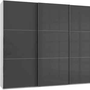 Schwebetürenschrank FRESH TO GO Level Schränke Gr. B/H/T: 300 cm x 236 cm x 65 cm, 3 St., weiß (weiß, grauglas) Schranksysteme und Schrankserien