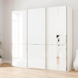 Schwebetürenschrank GALLERY M BRANDED BY MUSTERRING Imola W Schränke Gr. B/H/T: 246,3 cm x 236 cm x 67 cm, weiß Schranksysteme und Schrankserien inkl. Einlegeböden Kleiderstangen, mit Glastüren Zierspiegel
