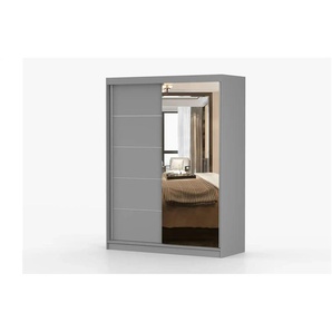 Schwebetürenschrank 2-türig  mit Einlegeböden Vista ¦ grau ¦ Maße (cm): B: 150 H: 200