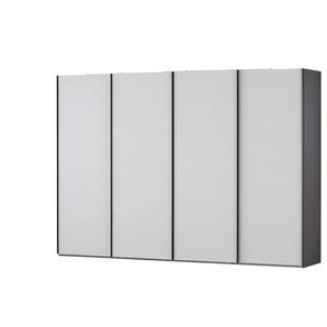 Schwebetürenschrank - grau - Materialmix - 320 cm - 223 cm - cm 69,0 | Möbel Kraft