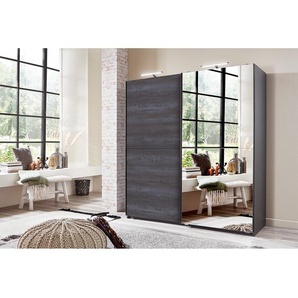 Schwebetürenschrank 135cm Schwarz