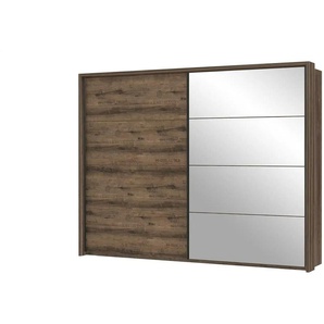 Schwebetürenschrank - holzfarben - Materialmix - 280,6 cm - 215,1 cm - cm 61,2 | Möbel Kraft