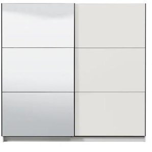Schwebetürenschrank INOSIGN Sierra Schränke Gr. B/H/T: 217 cm x 210 cm x 62,5 cm, Mit Spiegeltür, weiß (opaque weiß) Schwebetürenschränke und Schiebetürenschränke