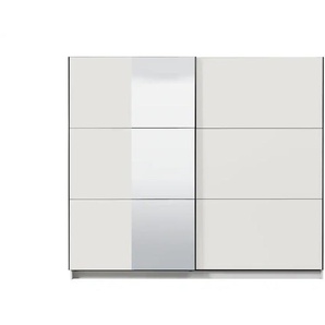Schwebetürenschrank INOSIGN Sierra Schränke Gr. B/H/T: 236,5 cm x 210 cm x 62,5 cm, Mit Spiegeltür, weiß (opaque weiß) Schwebetürenschränke und Schiebetürenschränke