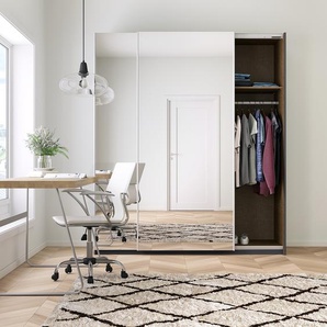 Schwebetürenschrank III 181 x 210cm Grau/Graumetallic Aluminium