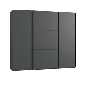 Schwebetürenschrank Kleiderschrank 3-türig 250 cm modern Vollausstatt. Anthrazit / 22012