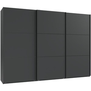Schwebetürenschrank Kleiderschrank 3-türig 300 cm modern Vollausstatt. Anthrazit / 22018