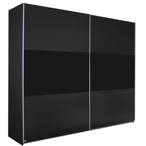 Schwebetürenschrank Loriga, schwarz/grau metallic, 175 cm