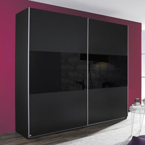 Schwebetürenschrank Loriga, schwarz/grau metallic, 175 x 210  cm