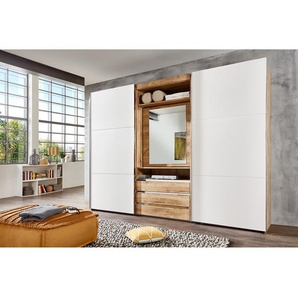 Schwebetürenschrank I 236cm Weiß/Beige