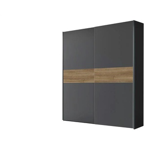 Schwebetürenschrank mit Lamellen-Bauchbinde Time ¦ Maße (cm): B: 170 H: 195,5 T: 59.0