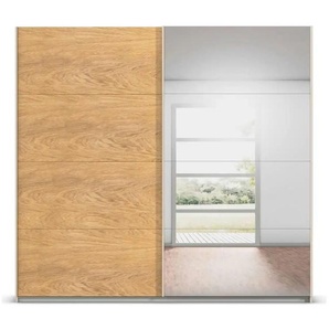 Schwebetürenschrank mit Spiegel - creme - Materialmix - 226 cm - 210 cm | Möbel Kraft