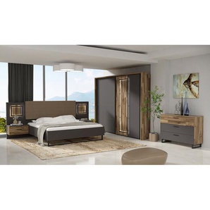 Schwebetürenschrank Moritz 270 x 211 x 61cm Grau