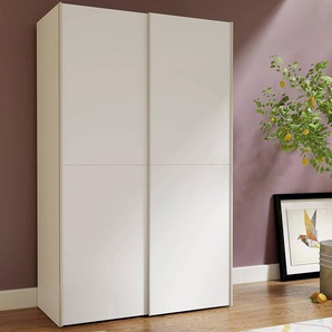 Schwebetürenschrank Potine 120 x 191 x 61cm Weiß/Weiß