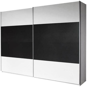 Schwebetürenschrank I 136 x 210cm Grau/Weiß/Alpinweiß/Graumetallic
