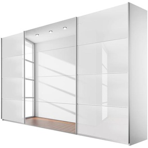 Schwebetürenschrank Spiegel 315 x 230cm Weiß