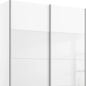 Schwebetürenschrank RAUCH Quadra Schränke Gr. B/H/T: 136 cm x 210 cm x 62 cm, 2 St., weiß (weiß, weißglas) Schranksysteme und Schrankserien