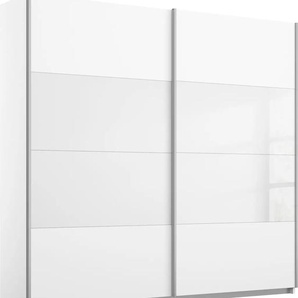 Schwebetürenschrank RAUCH Quadra Schränke Gr. B/H/T: 181 cm x 210 cm x 62 cm, 2 St., weiß (weiß, weißglas) Schranksysteme und Schrankserien mit Glaselementen