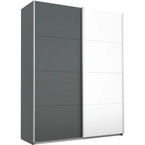 Schwebetürenschrank RAUCH Quadra Schränke Gr. B/H/T: 181 cm x 230 cm x 62 cm, 2 St., weiß (grau metallic, weiß) Schranksysteme und Schrankserien mit Möglichkeit zur individuellen Frontgestaltung