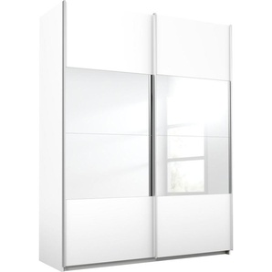 Schwebetürenschrank RAUCH Quadra Schränke Gr. B/H/T: 181 cm x 230 cm x 62 cm, 2 St., weiß (weiß, spiegel) Schranksysteme und Schrankserien mit Spiegelelementen