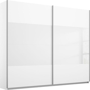 Schwebetürenschrank RAUCH Quadra Schränke Gr. B/H/T: 226 cm x 210 cm x 62 cm, 2 St., weiß (weiß, weißglas) Schranksysteme und Schrankserien mit Glaselementen