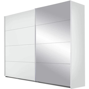 Schwebetürenschrank RAUCH Quadra Schränke Gr. B/H/T: 271 cm x 210 cm x 62 cm, 2 St., weiß (weiß, spiegel) Schranksysteme und Schrankserien inkl. Schubkasteneinsatz zusätzlichen Einlegeböden