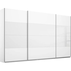 Schwebetürenschrank RAUCH Quadra Schränke Gr. B/H/T: 315 cm x 210 cm x 62 cm, 3 St., weiß (weiß, weißglas) Schranksysteme und Schrankserien