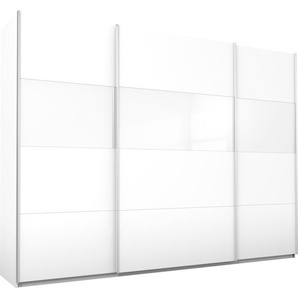 Schwebetürenschrank RAUCH Quadra Schränke Gr. B/H/T: 315 cm x 230 cm x 62 cm, 3 St., weiß (weiß, weißglas) Schranksysteme und Schrankserien mit Glaselementen