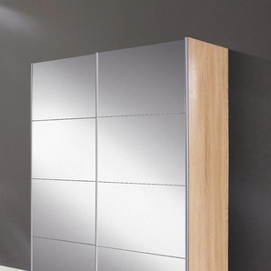 Schwebetürenschrank RAUCH Subito Schränke Gr. B/H/T: 181 cm x 197 cm x 61 cm, 2 Spiegeltüren, 2 St., braun (struktureichefarben hell) Schranksysteme und Schrankserien mit 8 Spiegelelementen