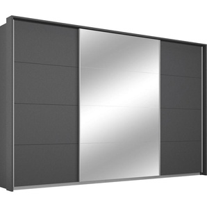 Schwebetürenschrank RAUCH Toma Schränke Gr. B/H/T: 323 cm x 214 cm x 64 cm, Passepartout ohne Beleuchtung, grau (graumetallic) Schranksysteme und Schrankserien mit umfangreicher Innenausstattung Passepartout