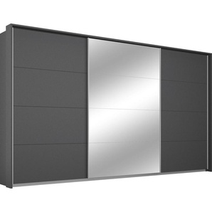 Schwebetürenschrank RAUCH Toma Schränke Gr. B/H/T: 368 cm x 233 cm x 64 cm, Passepartout ohne Beleuchtung, grau (graumetallic) Schranksysteme und Schrankserien mit umfangreicher Innenausstattung Passepartout