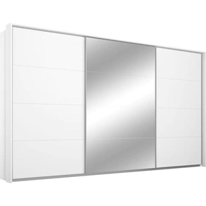 Schwebetürenschrank RAUCH Toma Schränke Gr. B/H/T: 368 cm x 233 cm x 64 cm, Passepartout ohne Beleuchtung, weiß Schranksysteme und Schrankserien mit umfangreicher Innenausstattung Passepartout